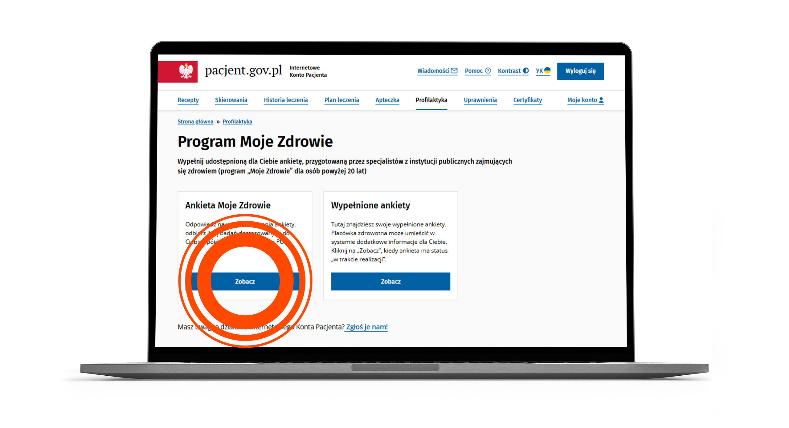 moje zdrowie na mojeIKP czwarty slajd