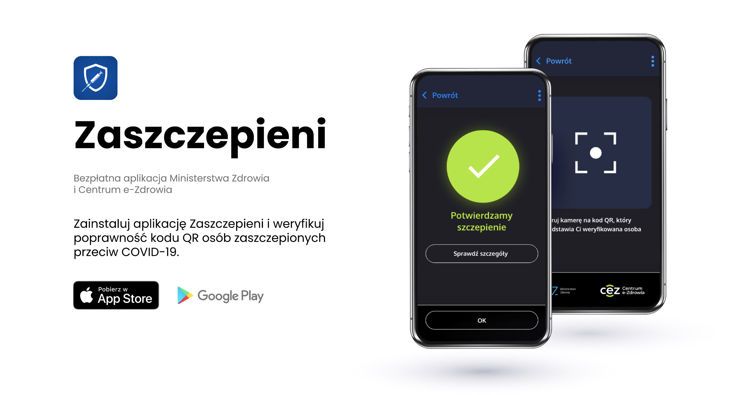 aplikacja zaszczepieni - ekrany komórek