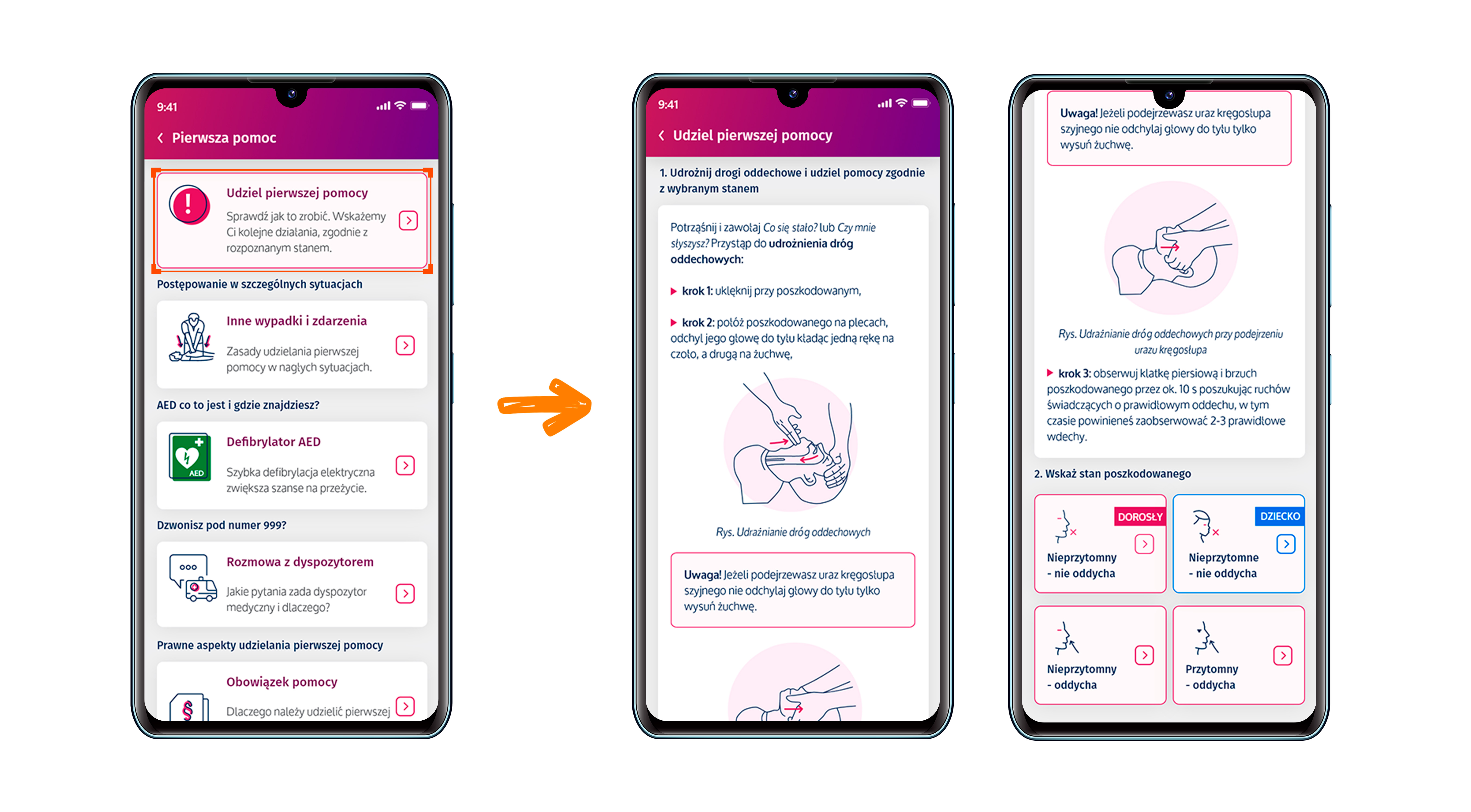 pierwsza pomoc - jak poprowadzi Cię ta funkcjonalnność